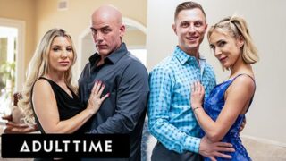 ADULT TIME – Horny Swingers Ashley Fires and Aiden Ashley Swap Husbands! FULL SWAP FOURSOME ORGY!