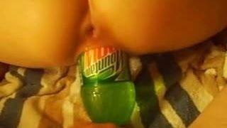 Extreme amateur pussy 2 litres bottle and double fist